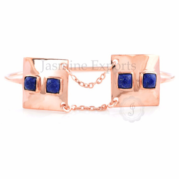 Wholesale Supplier For Lapis Gemstone Lovely Charm Bangle For Women